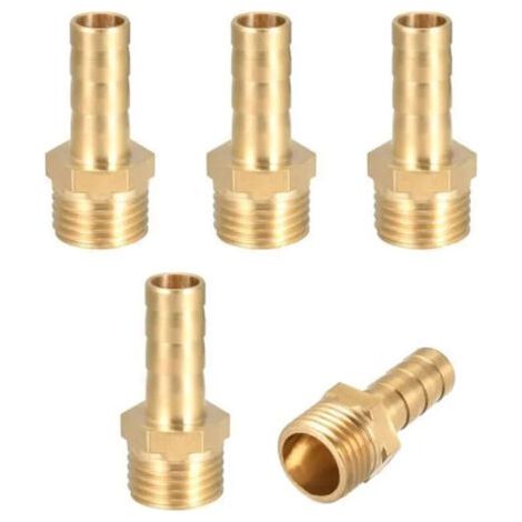 5 Stück Messing-schlauchtüllen-anschluss, 8 Mm Schlauchtülle X G1-4 Außenrohr-adapter