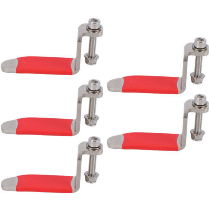 Lot Von 5 Pneumatischen Häkelnadeln In L-form Für Pneumatische Cloueuses, Marteaux Und Soufflettes, Mit Rotierendem Raccord Und Rostfreiem Edelstahl.