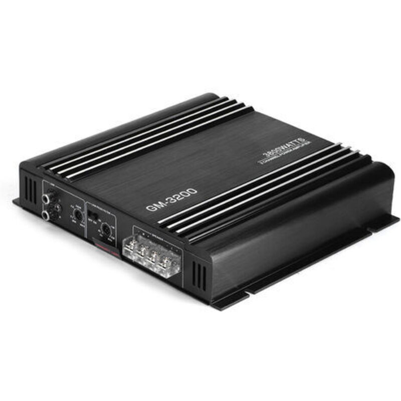 Auto-stereo-verstärker 12 V, 3800 W – 2 Kanäle – Aluminiumlegierung – Schnelle Thermische Ableitung – Doppelt Und Kraftvoll