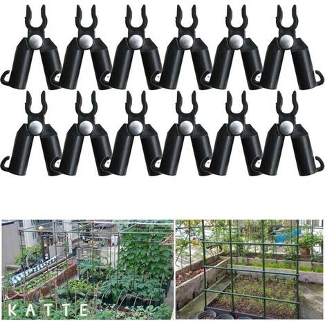 12 Stück Garten-spalier-verbindungsstücke, Pflanzen, Markisen, Gemeinsame Befestigungshalterung Für Tomatenkäfig (11 Mm)