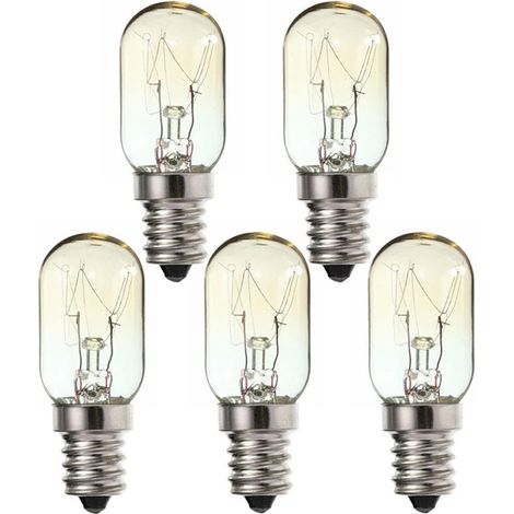 E14-led-glühbirne, 5er-pack, E14-schraubbirne, 15 W, 230 V, Kleine Edison-schraub-heizbirne, 2700 K Warmweiß, E14-glühbirne Für Nähmaschinen, Pygmy 15 W E14 T20-r Kühlschrank-glühbirne
