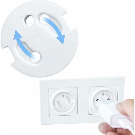 Französische Baby-steckdosenabdeckung, Schutz Für Babysteckdosen, Steckdosenabdeckungen, Kindersicherung, Drehmechanismus, 10 Stück