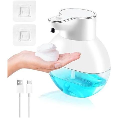 Distributeur De Savon Automatique 400 Ml Mousse Sans Contact Montage Mural Électrique, Wiederaufladbar Über Usb