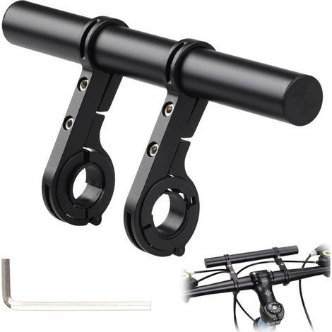 20 Cm Aluminium-fahrradlenkerverlängerung, Lenkerverlängerung Für 25,4 Mm-31,8 Mm, Fahrradhalterung Mit Doppelvorbau, Verlängerungsstangenverlängerung Mit Sechskantschlüssel, Für Mtb, Motorrad, Roller