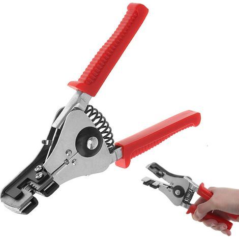 7-zoll-abisolierzange, Rot, Werkzeugstahl, 5-mm-streifen, Ergonomischer Griff, Kabel, Drähte, Rohre, Zangen, Uhren