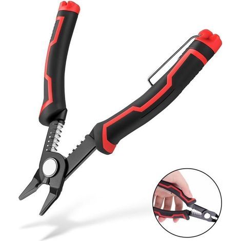 Schneidzange, 3-in-1-multifunktions-abisolierzange Und Elektriker-abisolierzange, 20–10 Awg Kabelschneiderzange Mit Ergonomischem, Langlebigem Griff