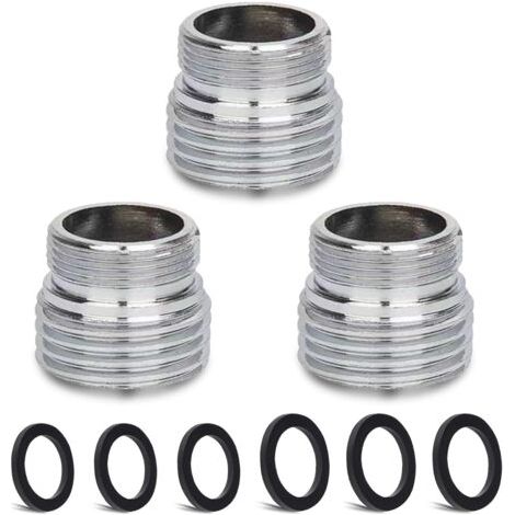 3-teiliges Wasserhahn-adapter-set (m20-mm-stecker Auf M18-mm-stecker) Für Küchenbelüfter, Spülbecken-wasserhahn-adapter, Gartenschlauchanschluss, Wasserfilter Und Standardschlauch.