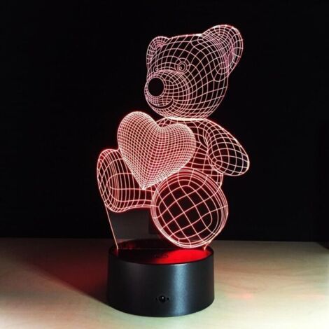Petit Ours3dledveilleuse-usbinterrupteur Tactile - Innendekoration