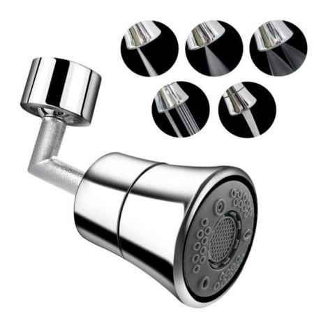 Um 720° Drehbarer Wasserhahnbelüfter, 5 Modi, Mit M22/m24-universaldüsenadapter, M22- Und M24-gewinde