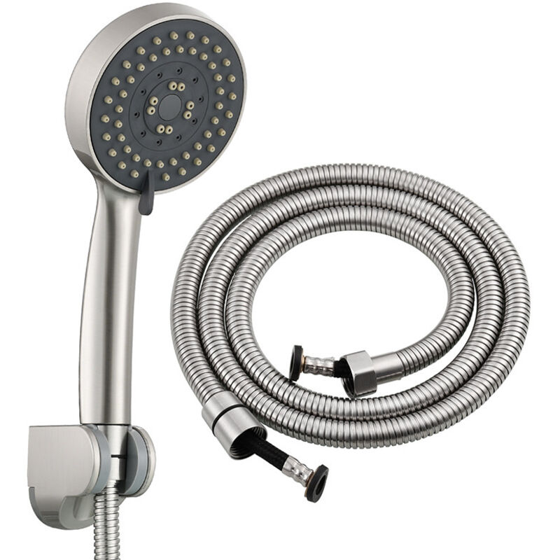 Hochdruck-duschkopf, Wassersparend, 5-stufen-einstellung, Energiesparender Duschkopf Für Badezimmer, Duschkopf Mit 1,5 M Schlauch (silber)