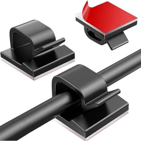 50 Stück Selbstklebende Kabelklemmen, Selbstklebende Kabelbinder, Selbstklebende Kabelbinder Für Lichter Und Dekoration, Wand, Werkstatt, Heimbüro, Im Freien (15 Mm X 14 Mm, Schwarz)