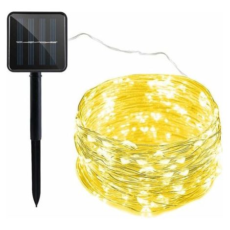 Solar-girlande Für Den Außenbereich, 22 M, 200 Leds, Wasserdicht, Solar-lichtgirlande Für Den Außenbereich, 8 Modi, Solar-guinguette-girlande Für Den Außenbereich, Für Garten, Terrasse, Zuhause, Party