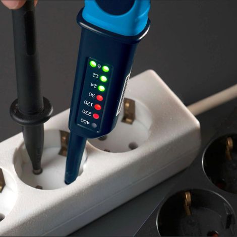 Der 400-v-spannungsprüfer Mit Led-anzeige-teststift Misst Wechsel- Und Gleichspannung Von 6 Bis 400 V, Einschließlich Dreiphasiger Spannungsmessung.
