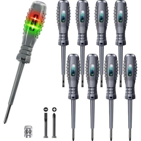 8-teiliger Spannungsprüfer-schraubendreher, 2-in-1-drehmomentschraubendreher Und Magnet, Kraft-schraubendreher-tester, Magnetischer Schraubendreherkopf, Zur Erkennung Von Gleichstromkreisen
