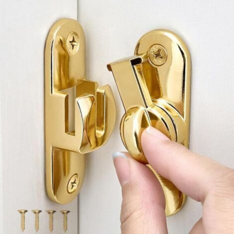 Scheunentor-schwenkriegel 90/180 Grad, Zinklegierung, Rechtwinkliger Schwingtorriegel, Schloss, Hardware Für Garten, Badezimmer, Schrank, Fenster (gold)