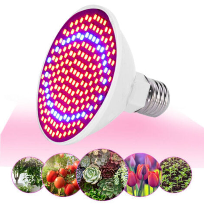 Led-wachstumslicht, 200 Leds, Einzelkopf, Pflanzenwachstumslicht, Ideal Für Garten Und Gewächshaus (85–265 V)