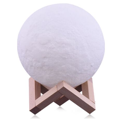 Lampe Lune 3d, Veilleuse Led Lampe Luna Tactile 3 Farben, Usb Wiederaufladbar Veilleuse Lune Für Chambre Salon Café Cadeau Anniversaire Noël