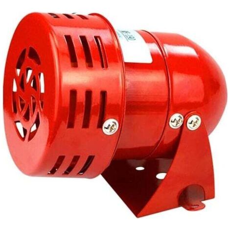 Alarmsirene, 220 V, Leistungsstarke Outdoor-alarmsirene, 120 Db, Roter Motor, Led-sirene, Metallhupe, Industrie-bootsalarm