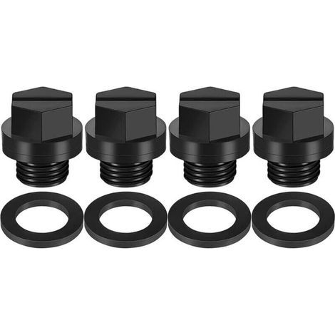 Ulisem Set Mit 4 Ablassstopfen Für Schwimmbadpumpen Mit Dichtungen, Kompatibel Mit Hayward Spx1700fg, Schwarz