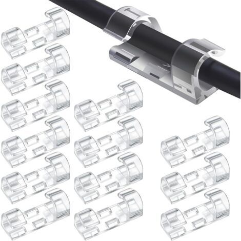 40 Kabelklemmen, Selbstklebende Kabelklemmen, Selbstklebende Kabelbinder, Selbstklebende Kunststoff-befestigungsklammern, Desktop-organizer-clips Für Kabel In Zuhause, Im Büro Oder Im Auto