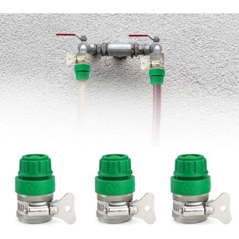 3 Stück Gartenschlauch-adapter Mit Edelstahl-klemme, Universal-anschluss