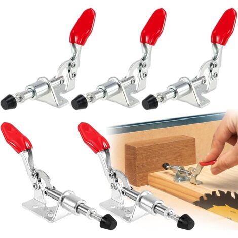 Packung Mit 5 Stück (45 Kg Klemmkraft), Horizontale Klemme, Push-pull-handwerkzeug, Schnellspanner, Für Maschinenbetrieb, Zimmerei, Schweißen