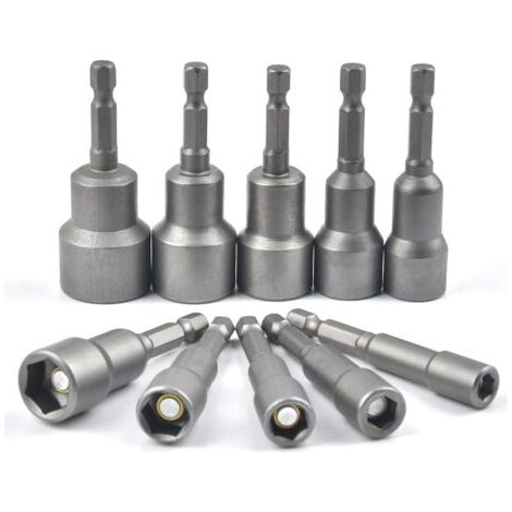 10-teiliges Magnetisches Innensechskant-steckschlüssel-set Für Schlagschrauber 6–19 Mm, Magnetische Steckschlüssel, Innensechskant-steckschlüssel-set, Magnetischer Innensechskant-adapter, Steckschlüss