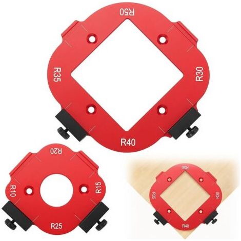 2-teilige Holzfräsvorrichtung, 4-in-1-arbeitsplatte Und Bogenwinkelpositionierung, Für R10 R15 R20 R25 R30 R35 R40 R50 Oberfräse