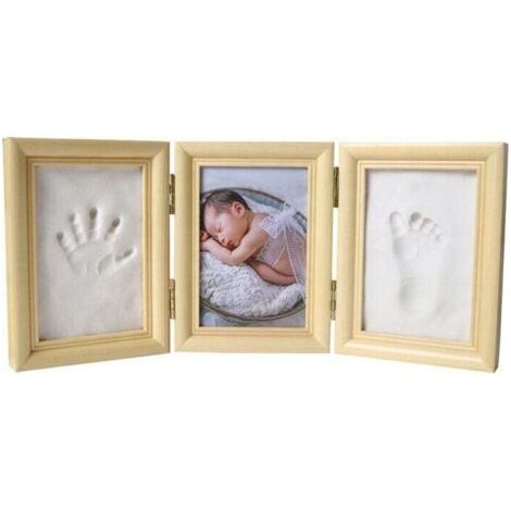 Baby-vollmond-hand- Und Fußabdrücke Zum Gedenken An Die Kleinen Füße Des Neugeborenen. Baby-handabdruck-fotorahmen, Andenken Zum 100. Geburtstag.