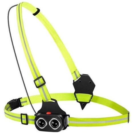 Lauflampe Brustleuchte Zum Laufen, Usb Wiederaufladbare Led-brustlampe Mit 2 Beleuchtungsmodi Und 120° Abstrahlwinkel Lauflampe Zum Joggen, Camping