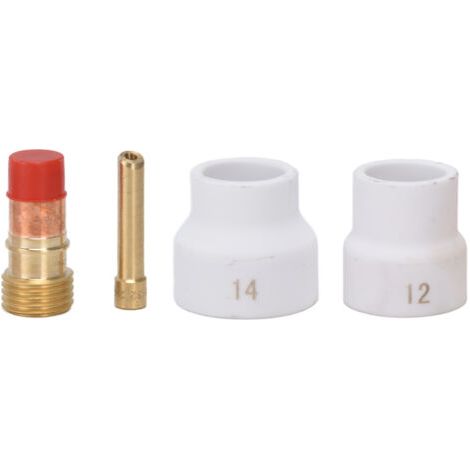 4-teiliges Wig-gaslinsen-set, Weiße Keramik, Kurze Abgeschrägte Elektrodenhalter-verbindung Für Wp 17, 18, 26