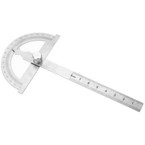 Edelstahl Winkelmesser Goniometer 0-180 Grad Winkelsucher Messgerät 15 Cm Lineal 80 X 120 Mm