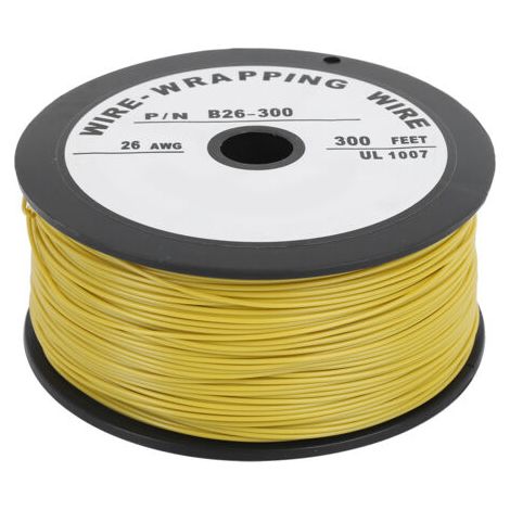 Gelbes Elektrokabel, Verbindungsleitung Aus Verzinntem Kupfer, 100 Meter, Ul1007, 26awg