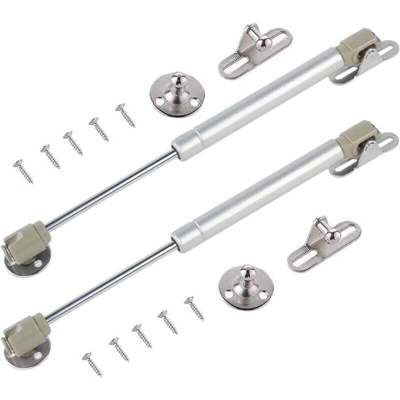 Charnière Pour Meuble,2 Pièces Verin Meuble Verin Hydraulique De Coffre 40n 270mm Vérins À Gaz Acier Inoxydable Verin Porte Cuisine Avec Vis (argent)