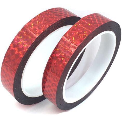 Rolle Selbstklebendes Reflektierendes Klebeband, Wasserdichtes Reflektierendes Klebeband Für Auto-motorrad-fahrradhelm-nachtsicherheits-straßenmarkierung, 10 Mm, 50 M, Rot