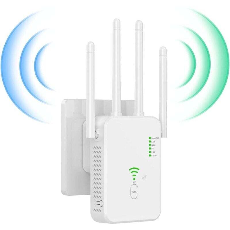 Wlan-repeater Für Den Außenbereich, 2026 Neuer 1200 Mbit/s Wlan-verstärker, Leistungsstarker Kabelloser Wlan-repeater Dualband 5 Ghz Und 2,4 Ghz Wlan-extender, Kompatibel Mit Allen Ethernet-port-inter