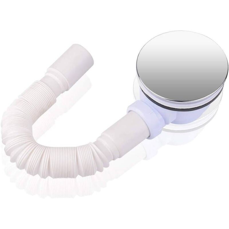 Duschrinne 90 Mm Für Duschwanne, Siphon Mit Anti-geruch-system, Haarfilter, Flexibel, Chromabdeckung