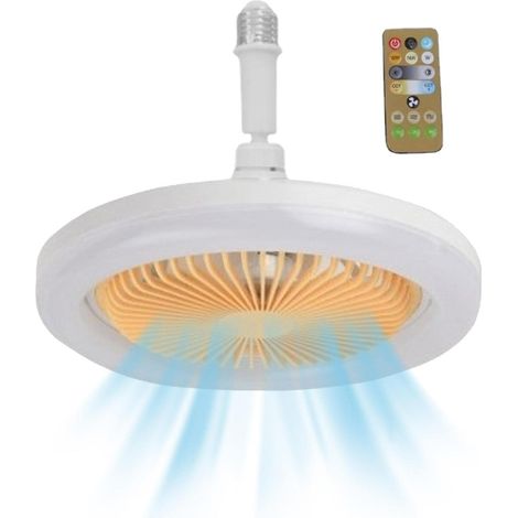 Deckenventilator Mit Licht Und Fernbedienung, Dimmbarer E27-led-deckenventilator, 30 W, Leiser Deckenventilator Mit Integriertem Timer, Wandventilator Für P