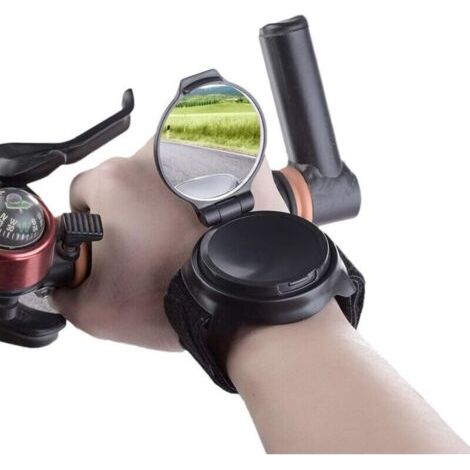 Fahrrad-rückspiegel Für Fahrrad, Fahrradzubehör, 360° Verstellbarer Motorrad-lenkerspiegel, Reflektor, Handgelenksarmband, Handgelenksicherheit Für Menschen Und Kinder, Geschenk