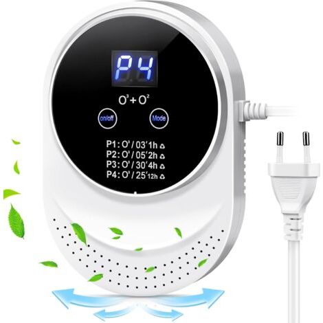 Ozongenerator-luftreiniger, Negativionengenerator, Geruchssterilisator, Luftionisator Für Schlafzimmer, Badezimmer, Küche, Haustiere, Formaldehyd, Geruch, Auto