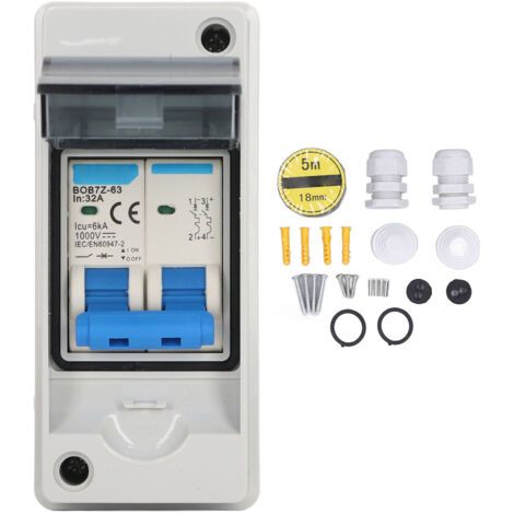 Pv-dc-leistungsschalter 32a 6ka Ip65 – Schutz Vor Überspannungen Und Überlastungen – Für Solaranlagen Bis 1000 V – Schnelle Installation