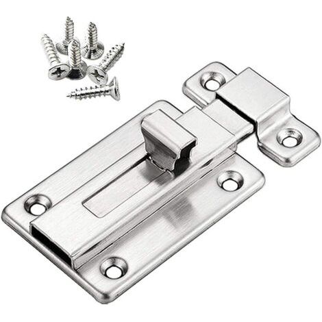 8 Cm Schiebetürriegel Aus Edelstahl – Zylinderriegelschloss Für Fenster Und Badezimmer – Schrauben Aus Edelstahl 304 Im Lieferumfang Enthalten