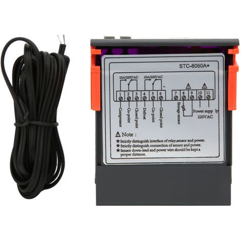 Ej.life Stc 8080a+ Digitaler Thermostat, Gekühlter Abtaualarm-temperaturregler Für Kühllager, Kühlfahrzeuge Und Andere Kühlindustrien