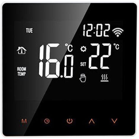 Me81h Smart Wifi Lcd Thermostat Wasser Boden Heizung Wand Elektrische Choiler Für Tuya Ac230vweiß Orange Hintergrund Taste 3a