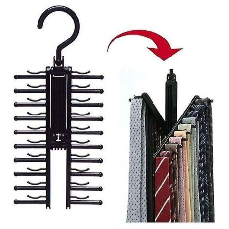 Kreativer, Um 360 Grad Drehbarer Krawattenständer Für 20 Krawatten, Schrank-organizer Für Krawatten, Gürtel, Schals, Rutschfester Halter