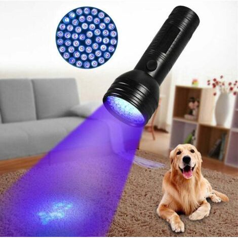 Tragbare Uv-taschenlampe Für Haustiere – 51 Ultraviolette Leds – Urindetektor Für Hunde Und Katzen – Leichte Aluminiumlegierung