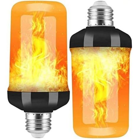 2er-pack Flammen-ampullen, E27-led-ampullen, 4 Modi Mit Schwerkraft-ampullen, Flammen-ampullen Für Weihnachtsdekorationen Im Innen-/außenbereich/bar/fest (13865 Mm)