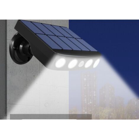 Verstellbare, Wasserdichte Solarleuchte Für Den Außenbereich Mit Bewegungsmelder – 5-v-solarpanel – 500 Lumen – Schutzart Ip65 – 4 Kaltweiße Cob-leds