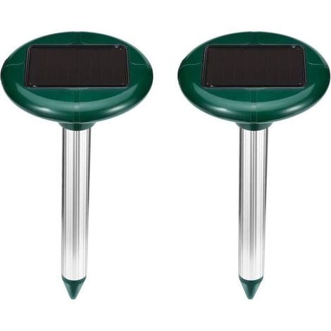 Lot Von 2 Repulsif Souris Solaire Exterieur, Répulsif Taupe Solaire Électronique À Ultrasons Imperméabiliser Anti Taupes Repousser Taupes Rats Souris Serpent Für Pelouse Jardin En Plein Air (1531,5 Cm