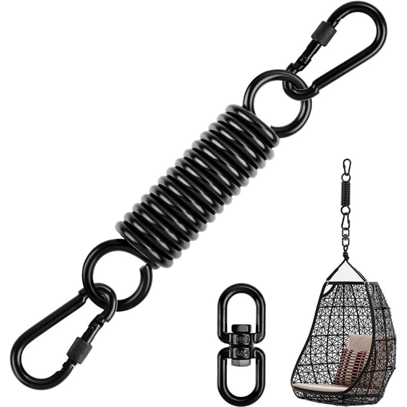 Aufhängefeder, Stahlfeder-deckenkarabiner, Feder-aufhängesets, Federhaken Zum Aufhängen Von Bett, Yoga, Tragfähigkeit Bis Zu 250 Kg